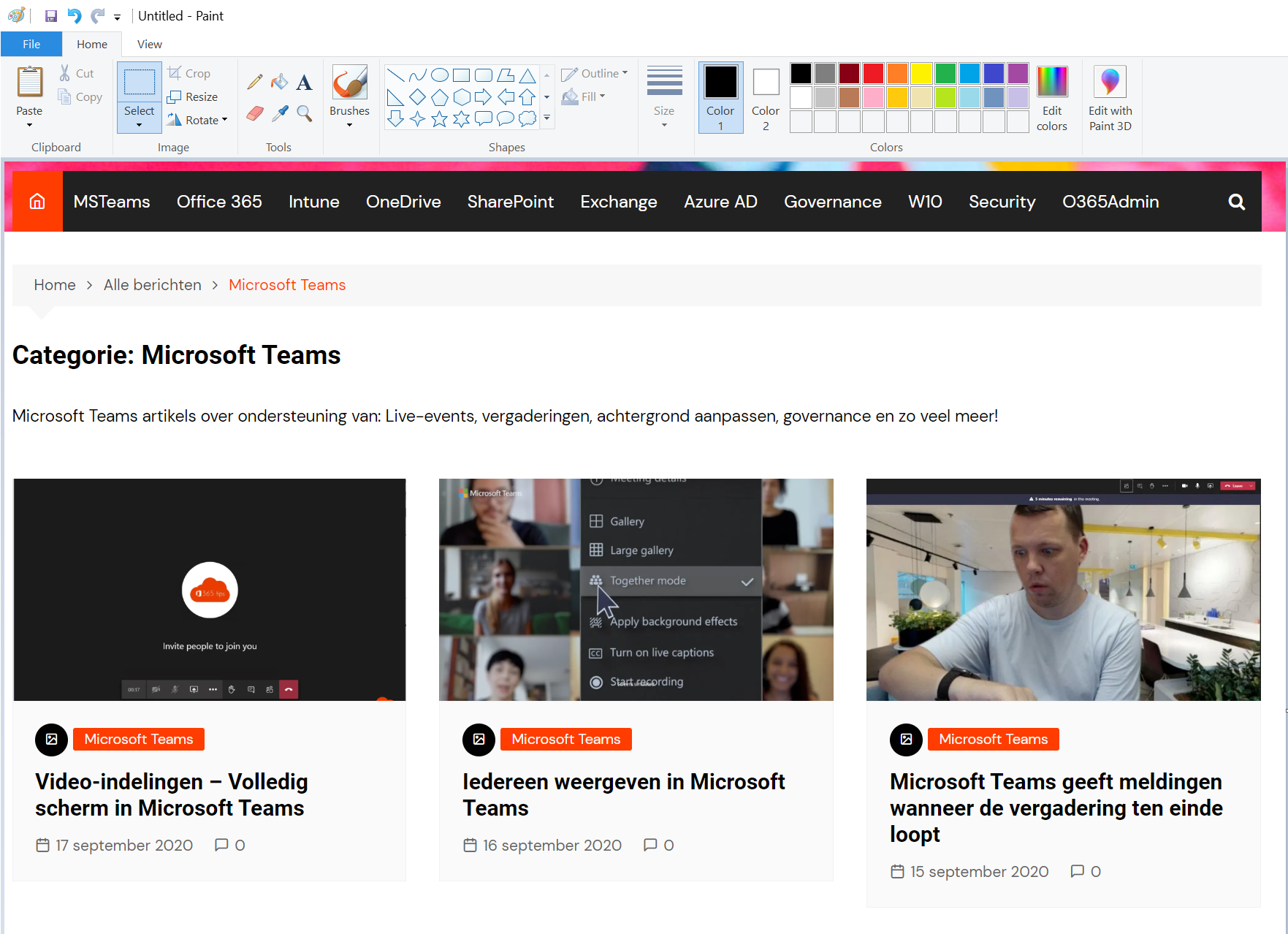 👨🎨 Sneltoetsen voor Paint in Windows 🖌