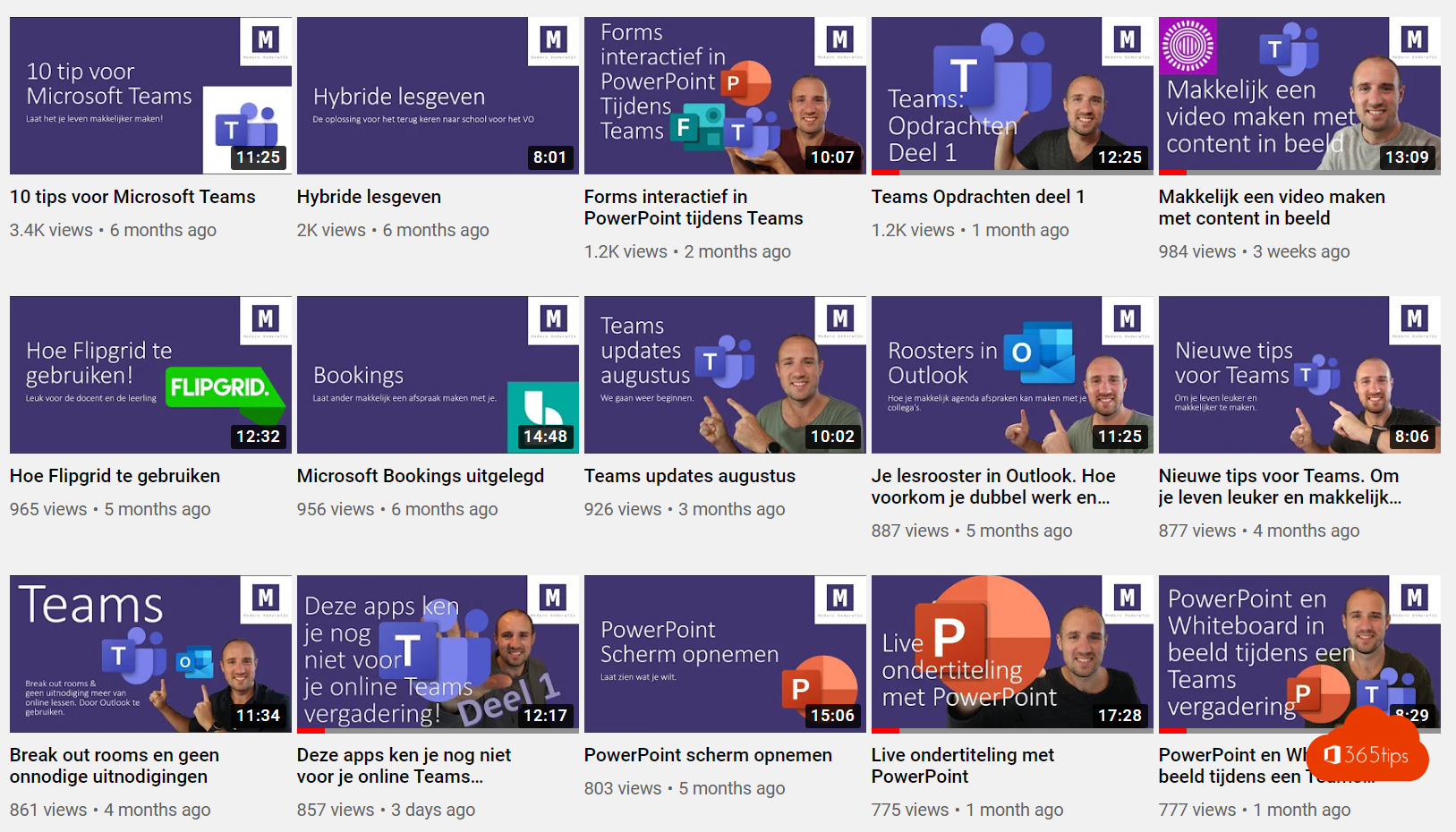 Modern Onderwijs op YouTube - Lesgeven via Microsoft Teams