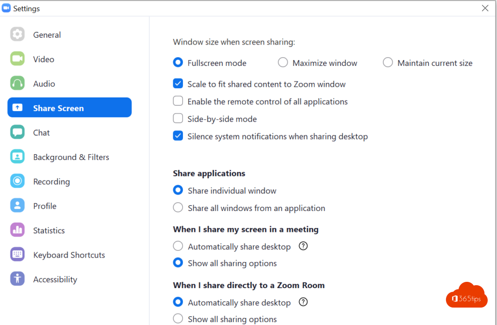 Share Screen Zoom