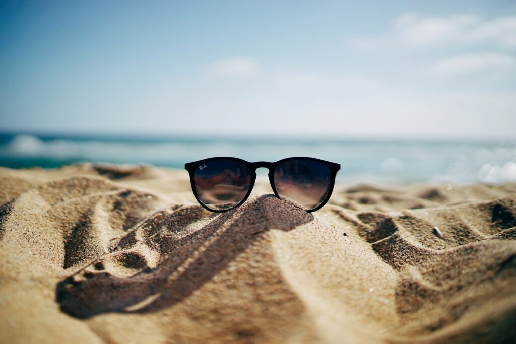 Summer background 1: sun, sea or beach