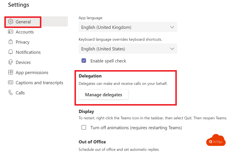 Een Microsoft Teams delegate instellen voor gesprekken