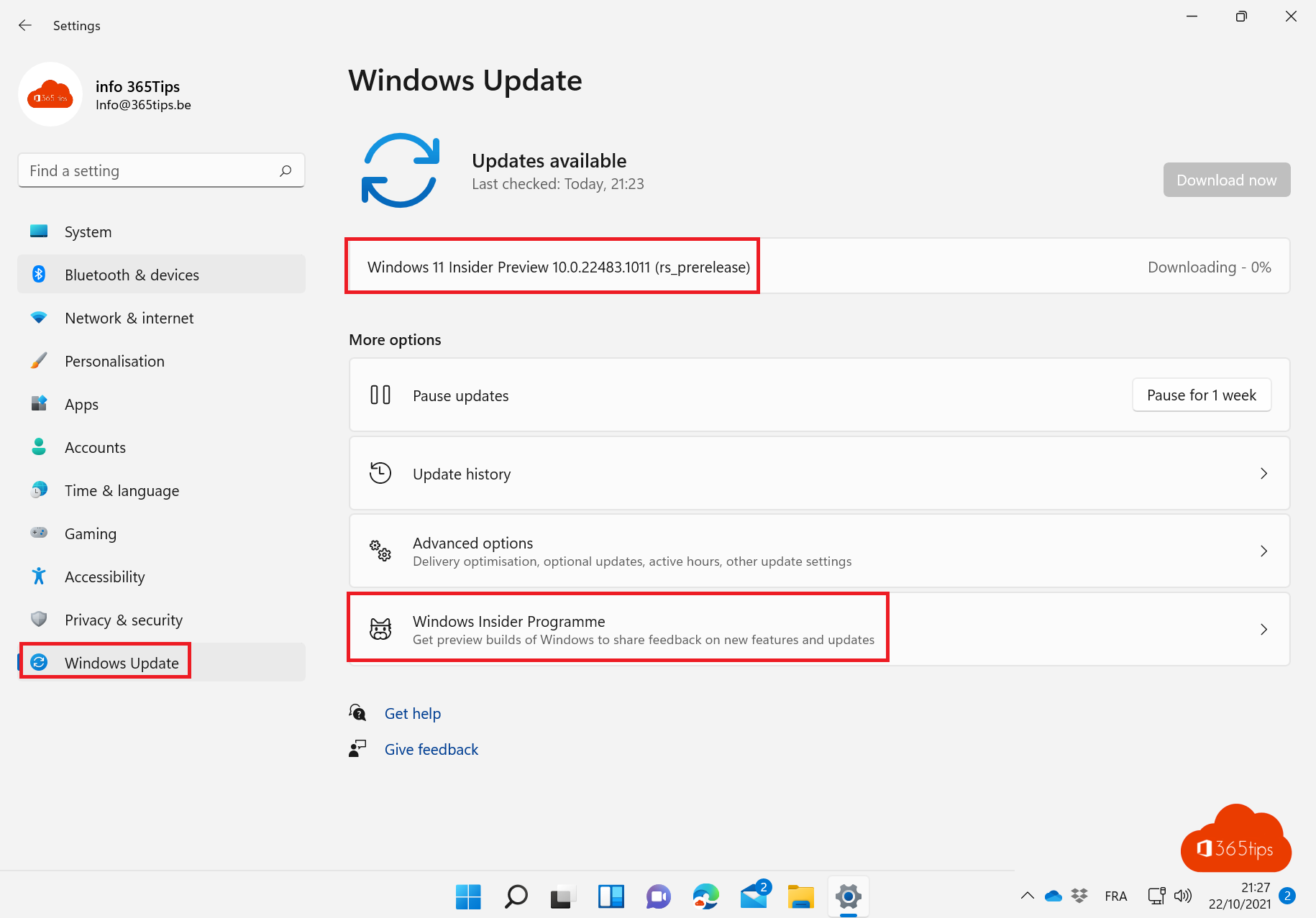 Instappen in het Microsoft Windows Insider preview program - Windows 11