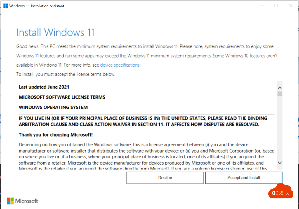 Windows 11 installation print screen