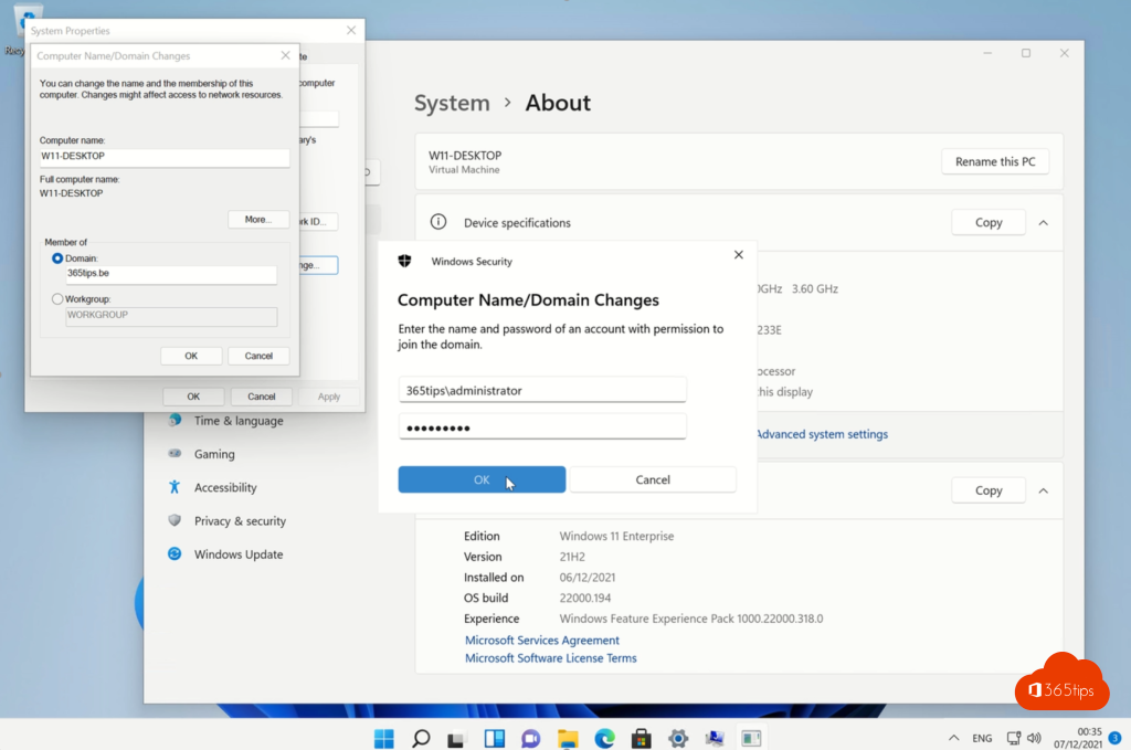 Credentials Domain Join Windows 11