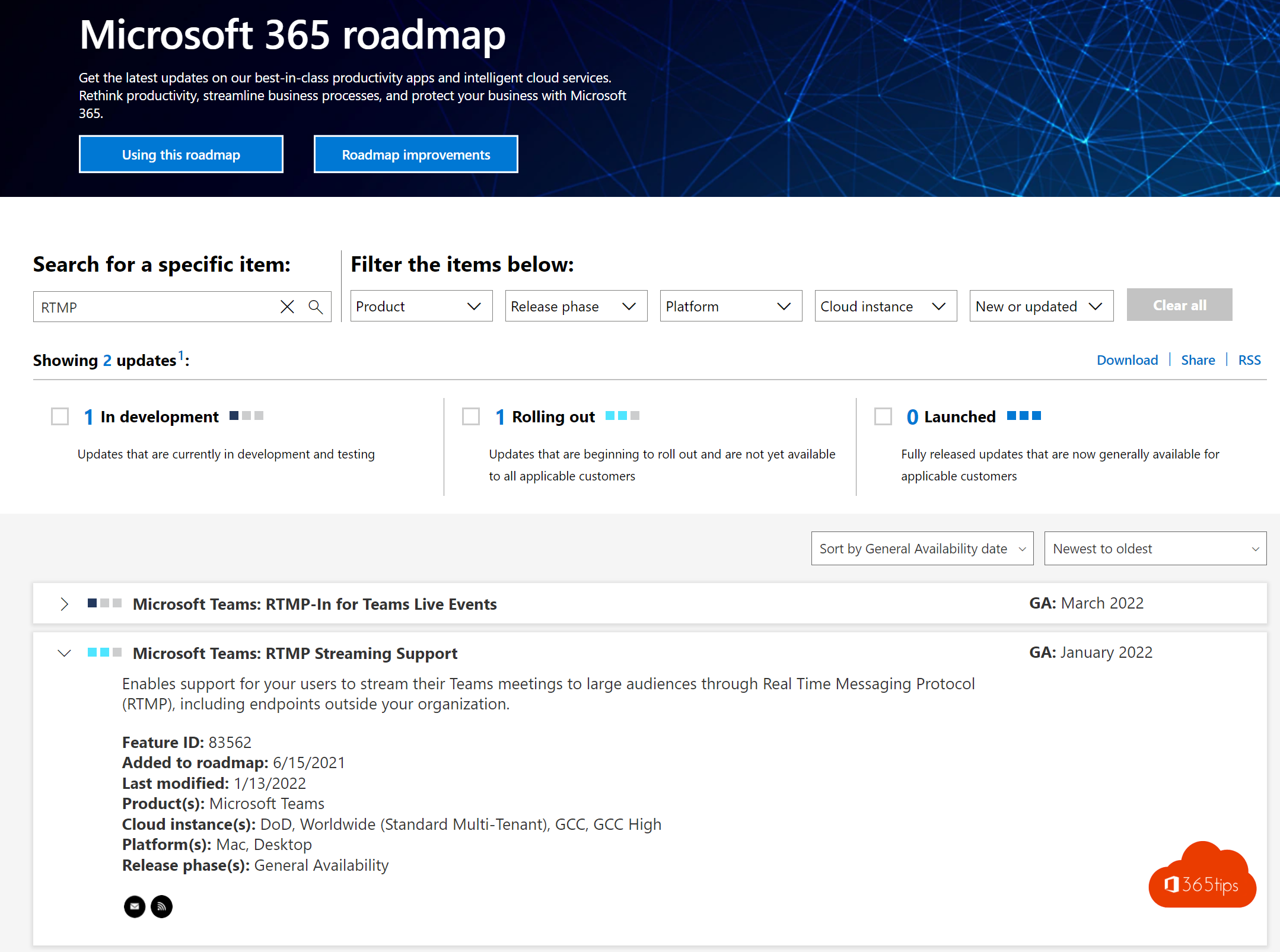 📺 Microsoft Teams Meetings ondersteunt RTMP-streaming naar externe platformen