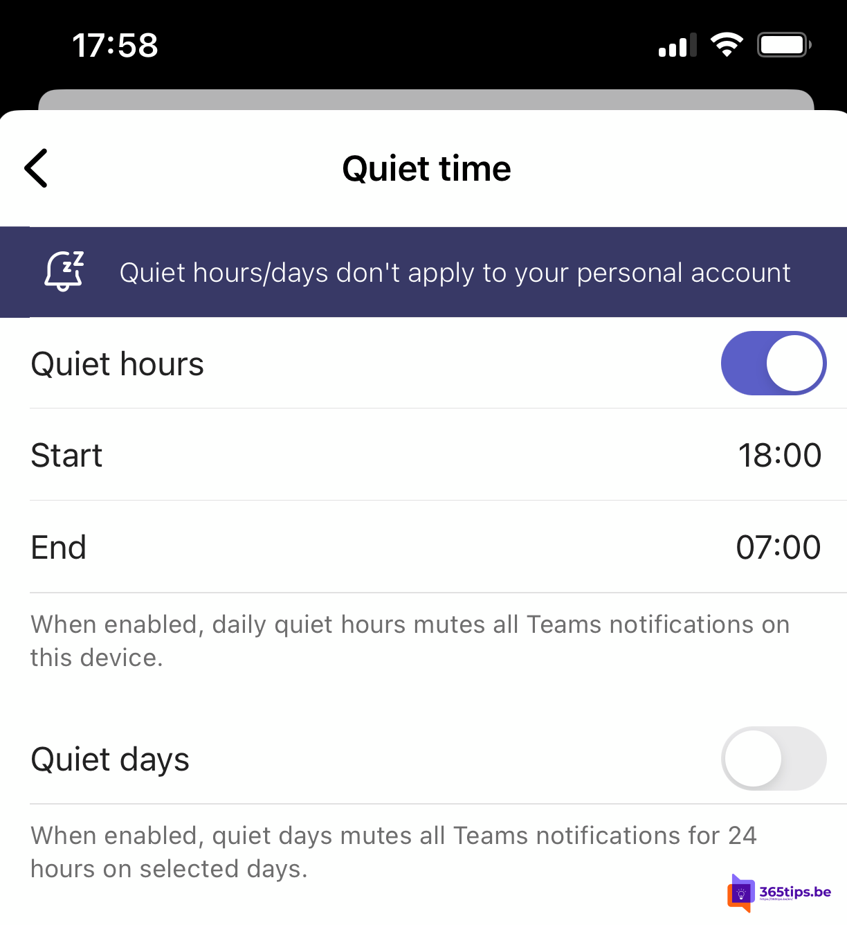 🌃 Stel stille uren in Microsoft Teams om 's avonds niet gestoord te worden