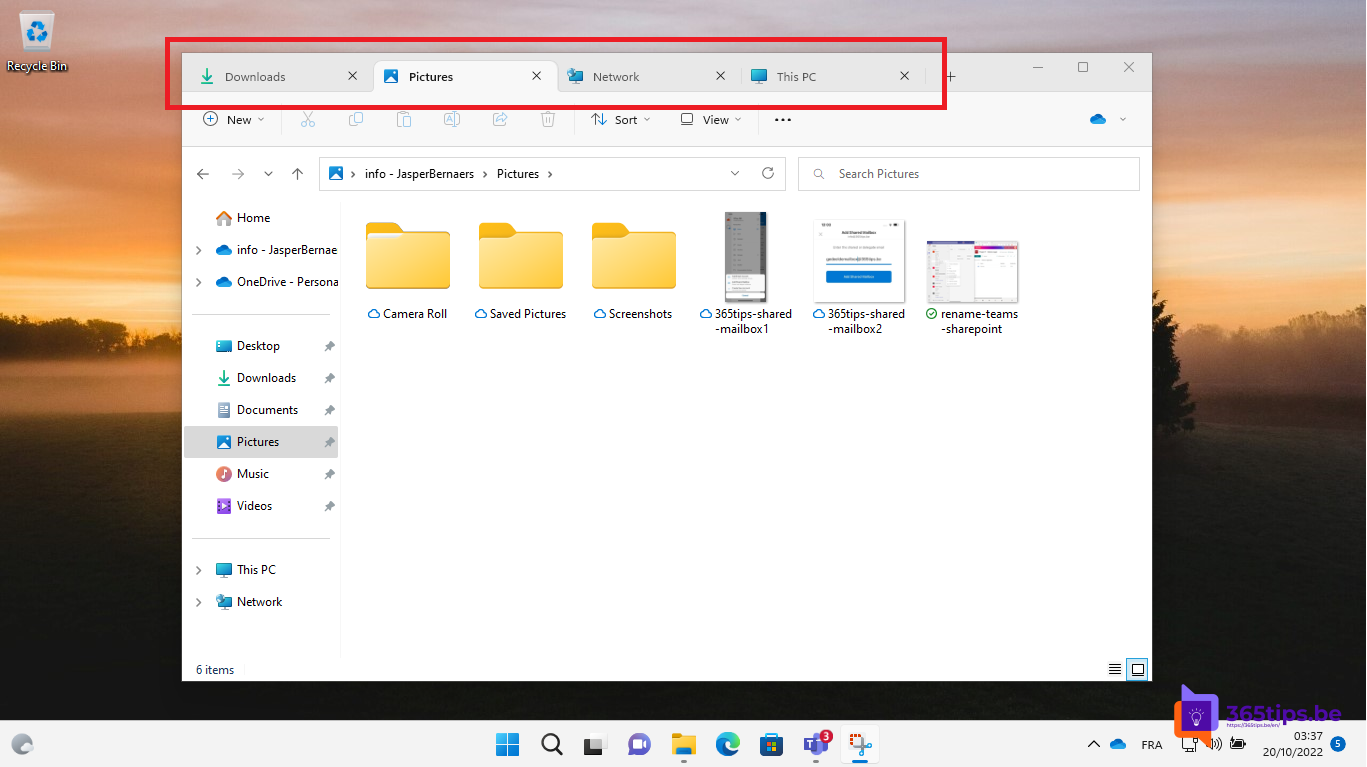 🧑💻 Hoe kan je tabbladen gebruiken in Explorer in Windows 1122H2