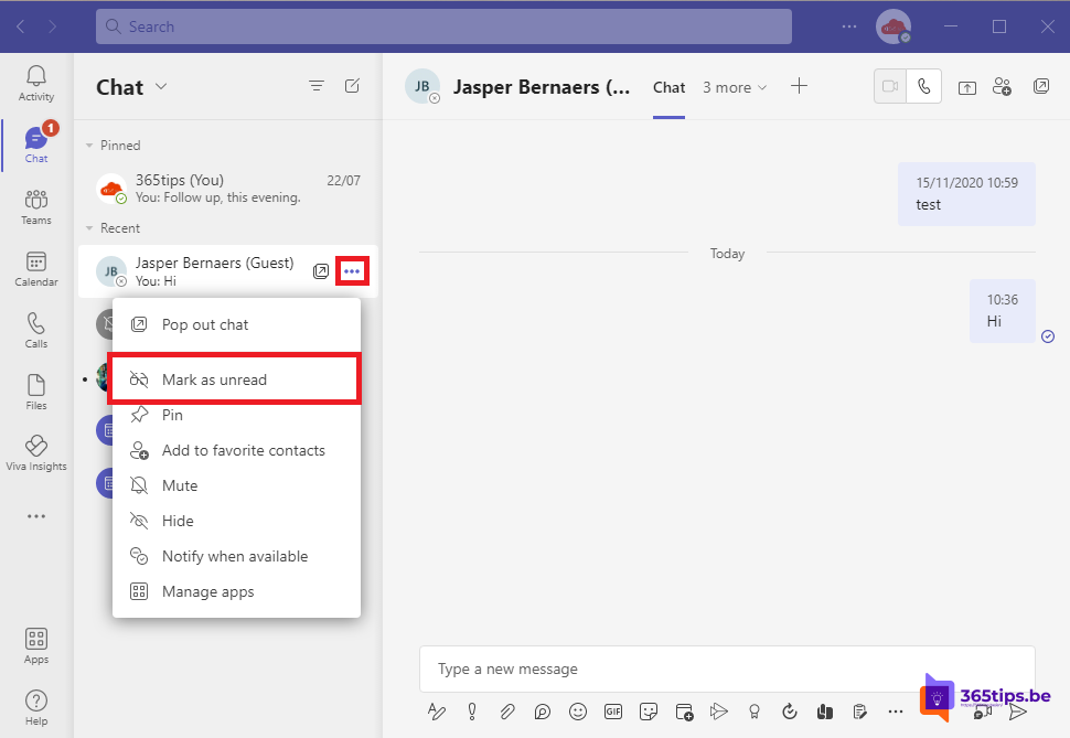 💬 Hoe een Microsoft Teams bericht markeren als ongelezen en een overzicht bijhouden van alle ongelezen berichten