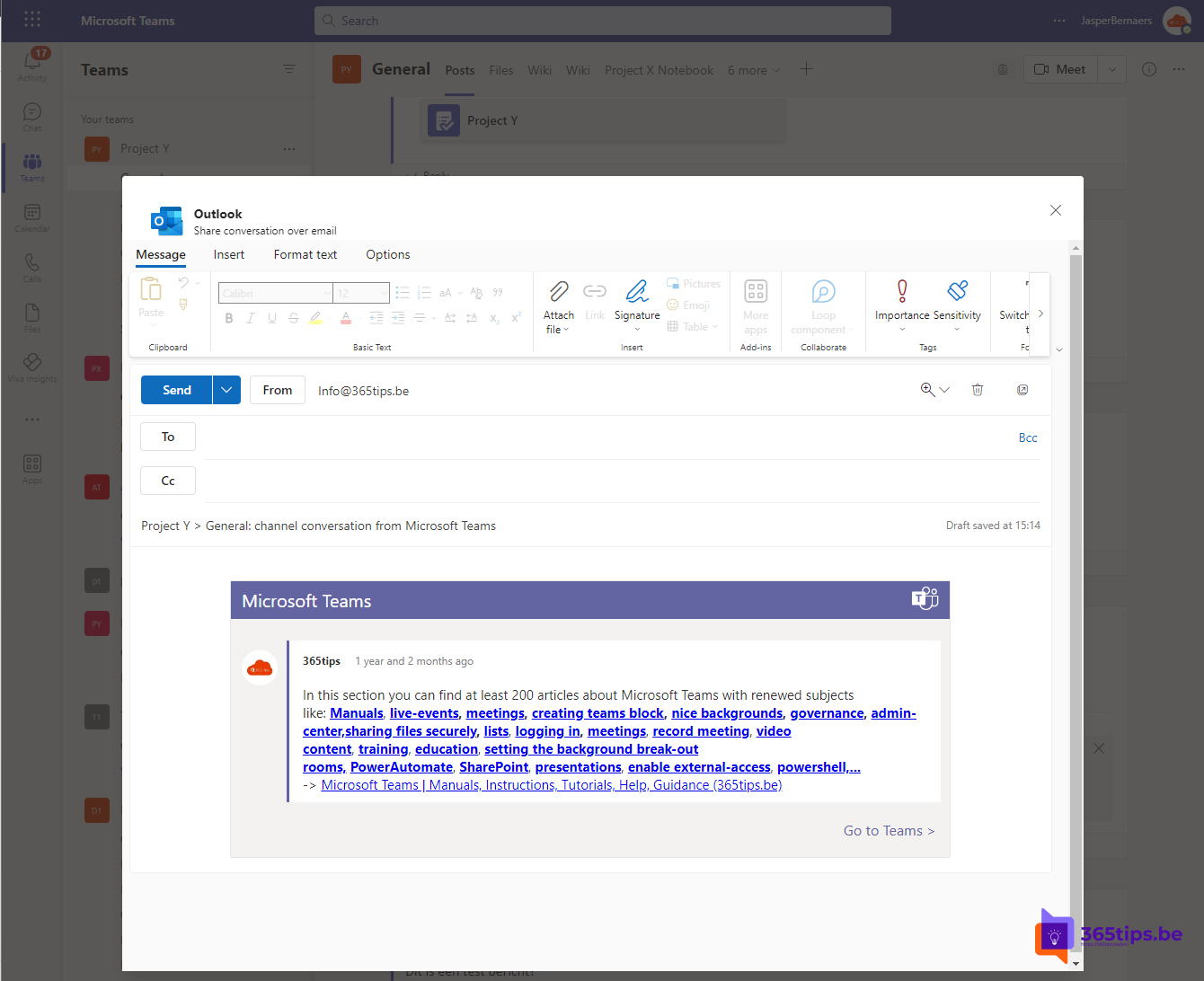 👨🏽‍💻 Hoe kan je Microsoft Teams-conversaties delen met niet-teams gebruikers?