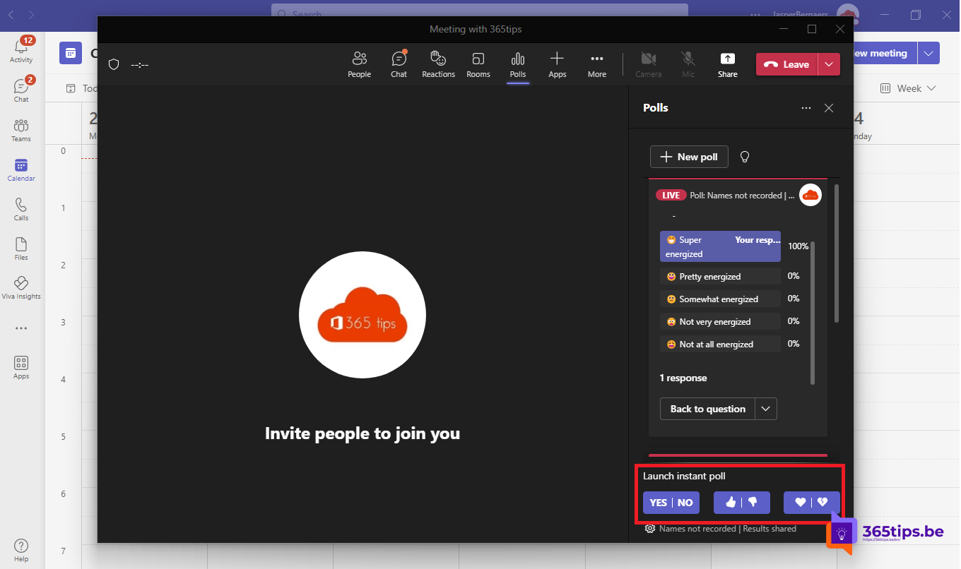 🗳️ Zo kan je een instant poll maken in Microsoft Teams