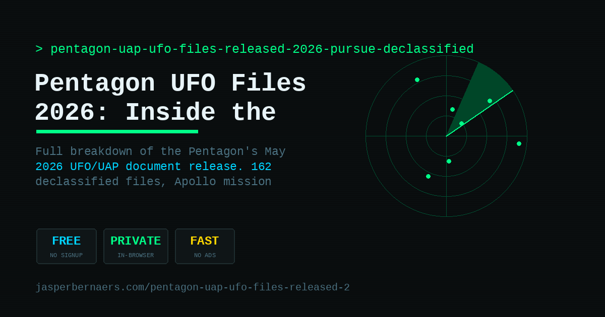 Pentagon UFO Files 2026: Inside the PURSUE Declassification