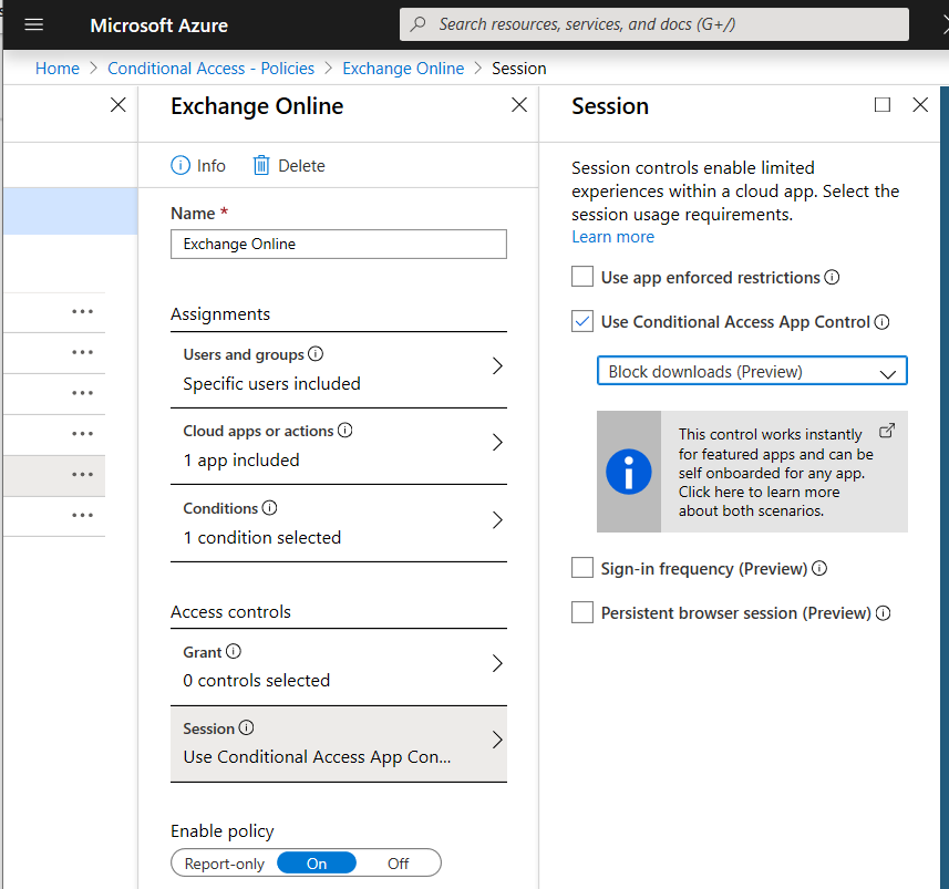 Conditional Access App Control